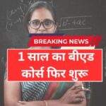 1 Year B.Ed Course